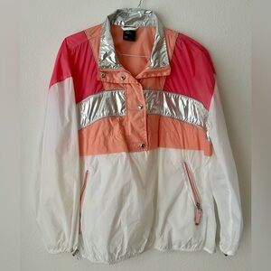 Gap Fit Retro Style Colorblock Women's Windbreaker Jacket - size XL
